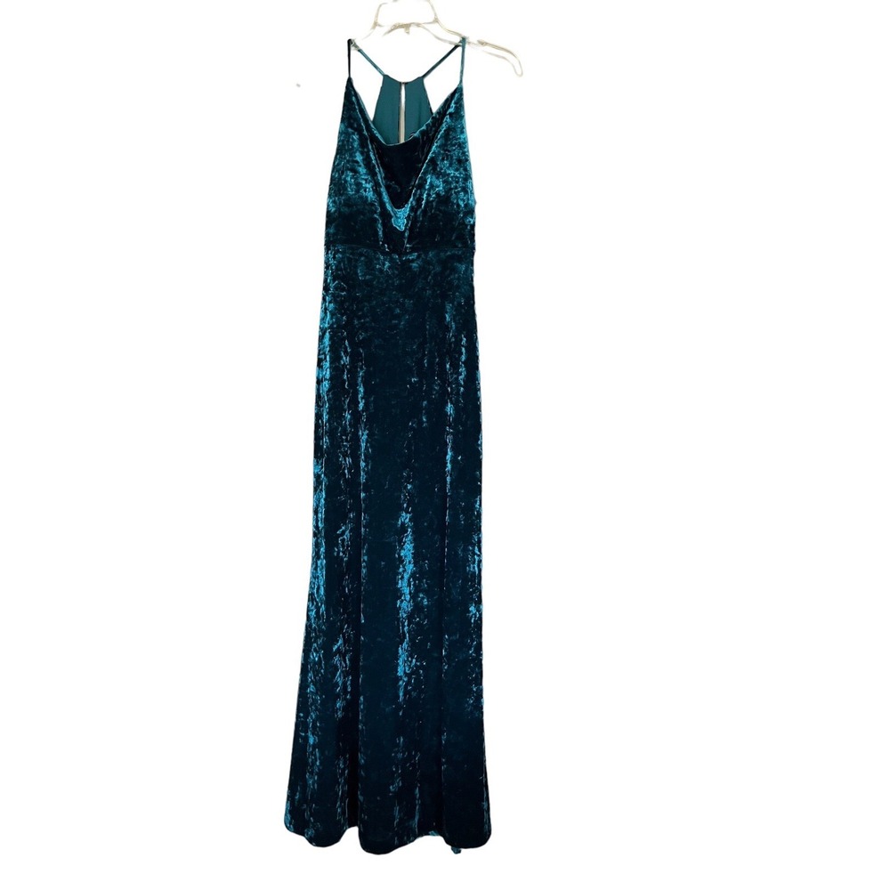 Morgan & Company Juniors' cowel neck padded bodice maxi Gown Dark Green Size 5